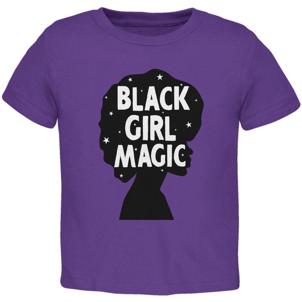 Black History Month Black Girl Magic Afro Toddler T Shirt Toddler T-Shirts Old Glory 2T Purple 