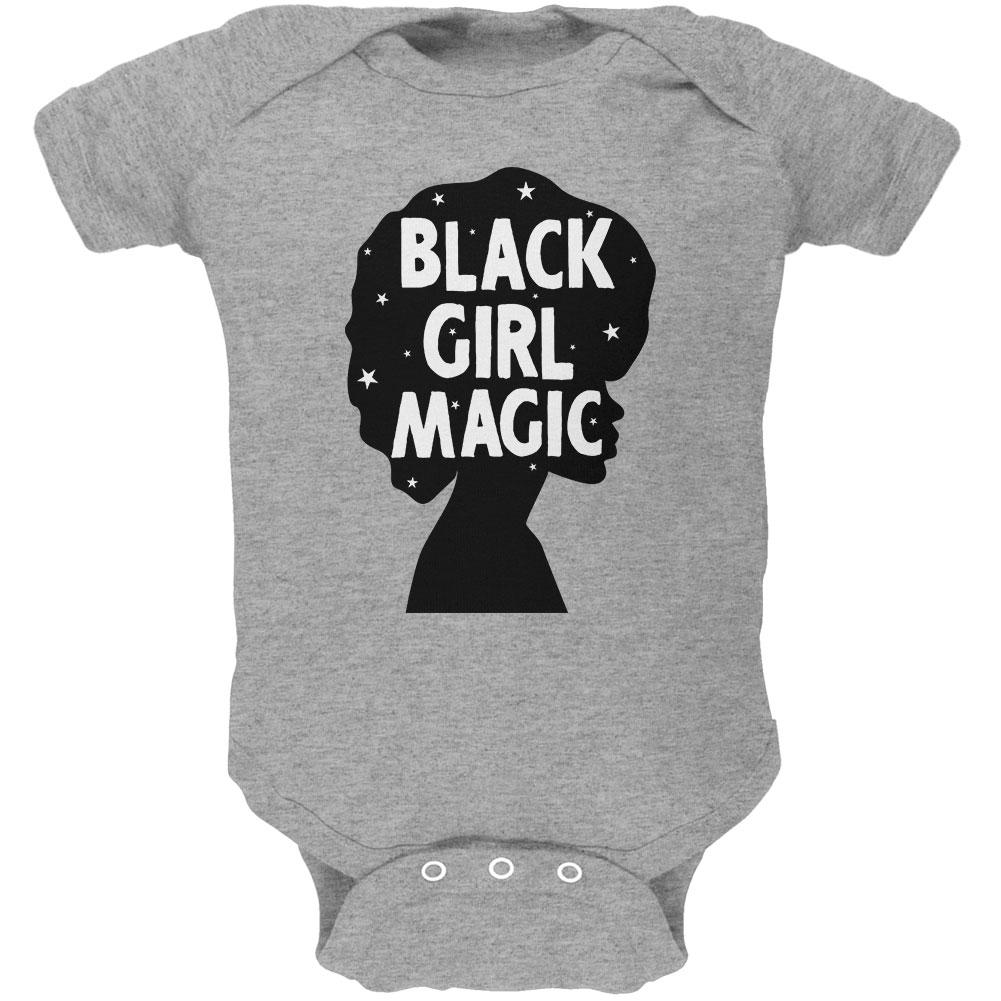 Black History Month Black Girl Magic Afro Soft Baby One Piece Baby One Piece Old Glory 0-3M Heather 