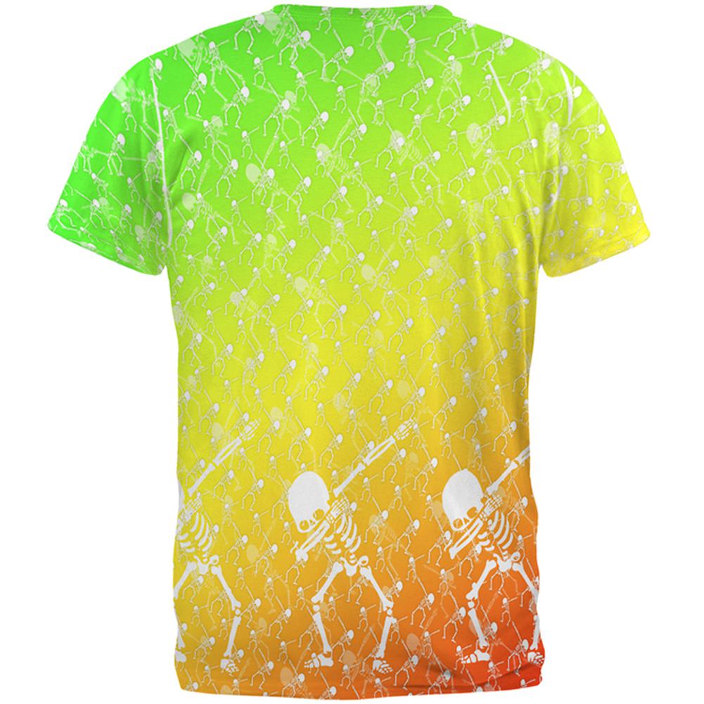 Cinco De Mayo Dancing Dabbing Skeletons All Over Mens T Shirt Men's T-Shirts Old Glory   