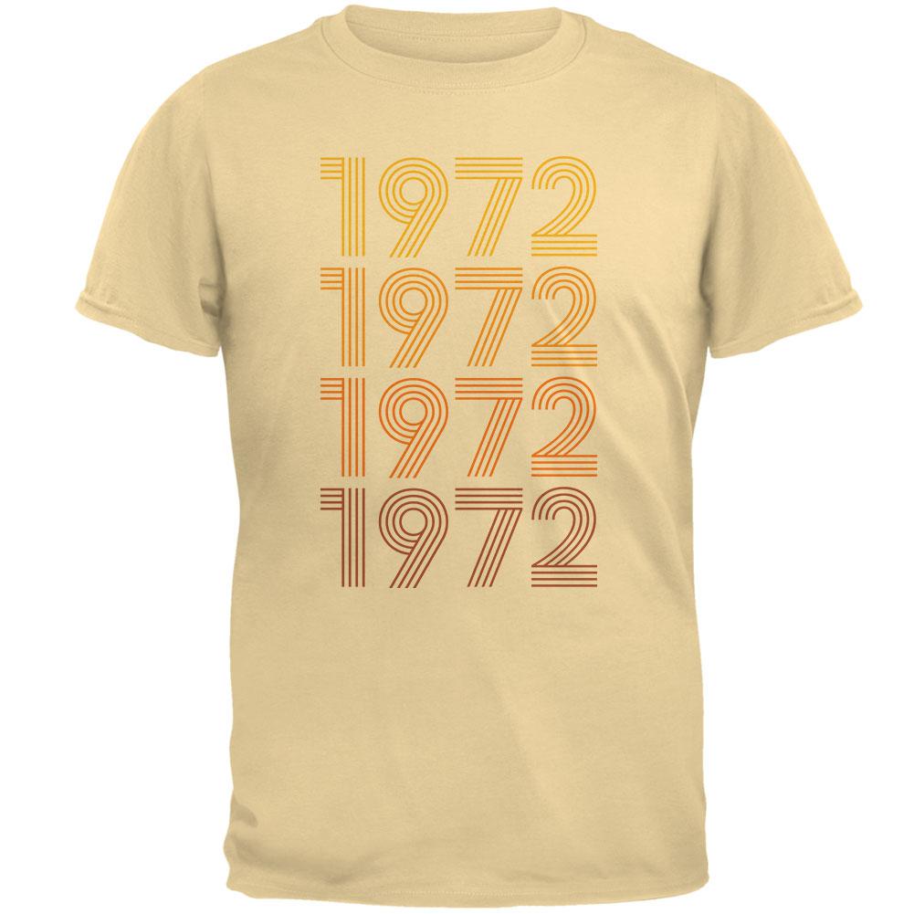 Retro Vintage Flashback Paralines Birthday 1972 Mens T Shirt Men's T-Shirts Old Glory 2XL Yellow Haze 