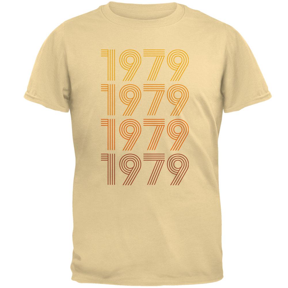 Retro Vintage Flashback Paralines Birthday 1979 Mens T Shirt Men's T-Shirts Old Glory 2XL Yellow Haze 