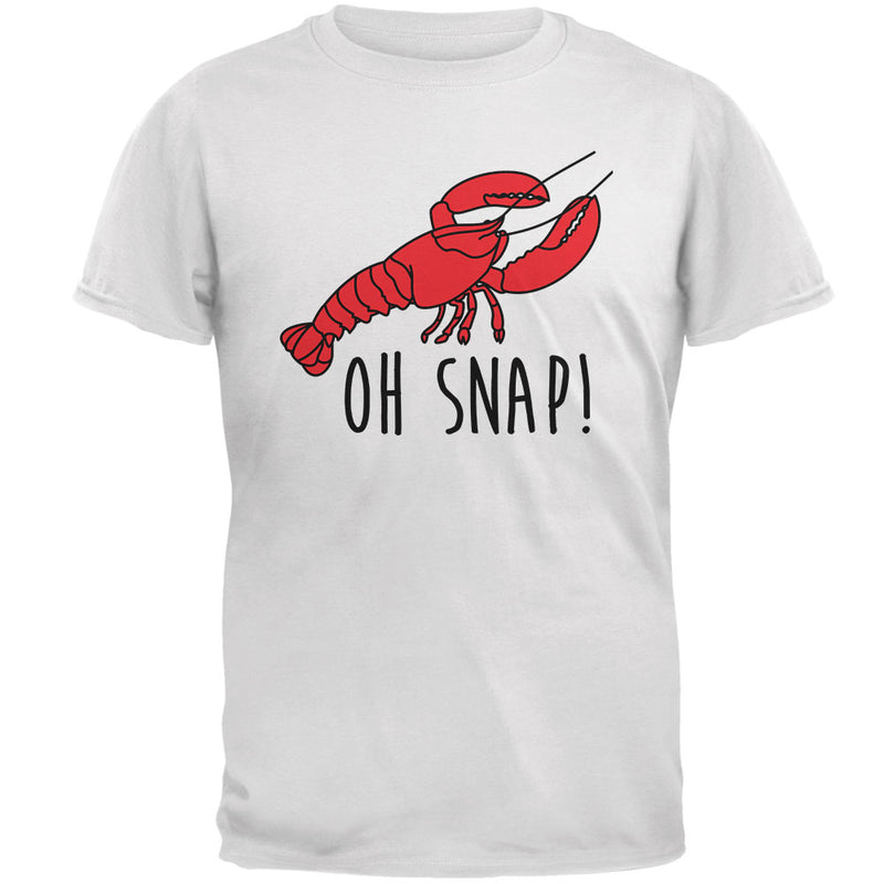 Lobster Crustacean Oh Snap Mens Soft T Shirt Men's T-Shirts Old Glory 2XL White 