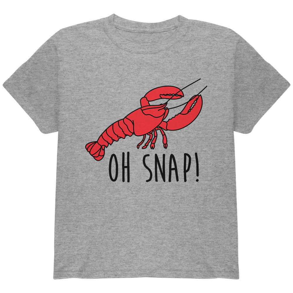 Lobster Crustacean Oh Snap Youth T Shirt Youth T-Shirts Old Glory YLG Heather 