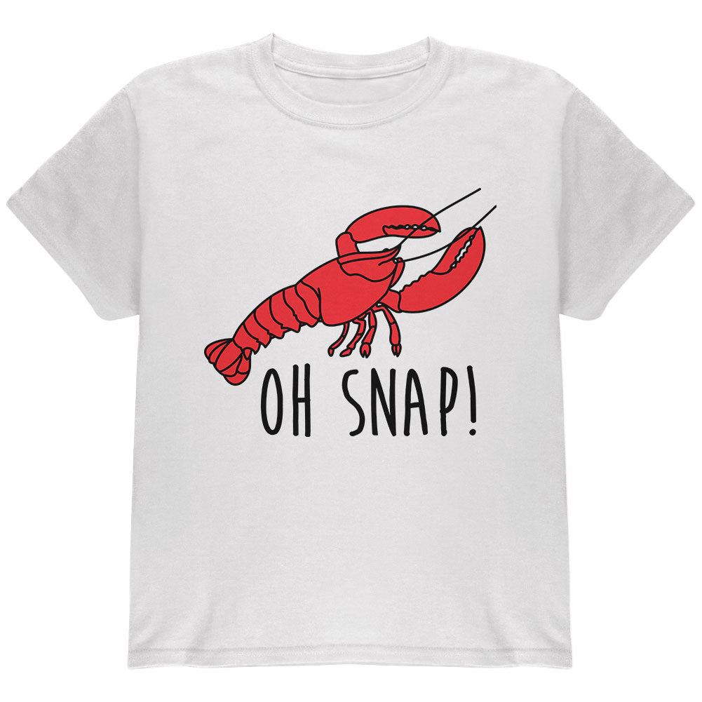 Lobster Crustacean Oh Snap Youth T Shirt Youth T-Shirts Old Glory YLG White 