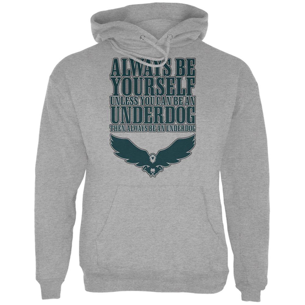 Always Be Yourself Underdog Eagle Mens Hoodie Men's Hoodies Old Glory 2XL Storm Grey 