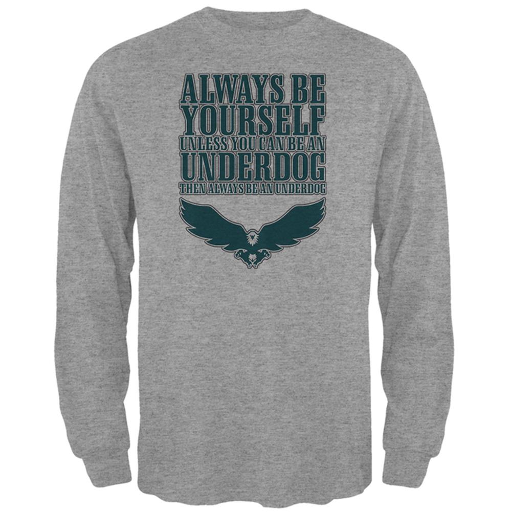 Always Be Yourself Underdog Eagle Mens Long Sleeve T Shirt Men's Long Sleeves Old Glory 2XL Heather 