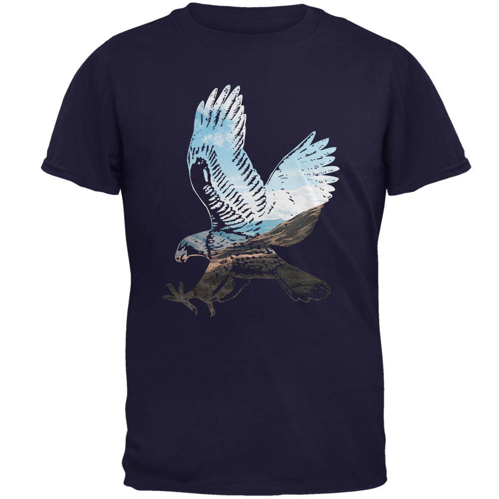 4th of July Eagle Freedom America USA Mens T Shirt Men's T-Shirts 4th of July 2XL Navy 