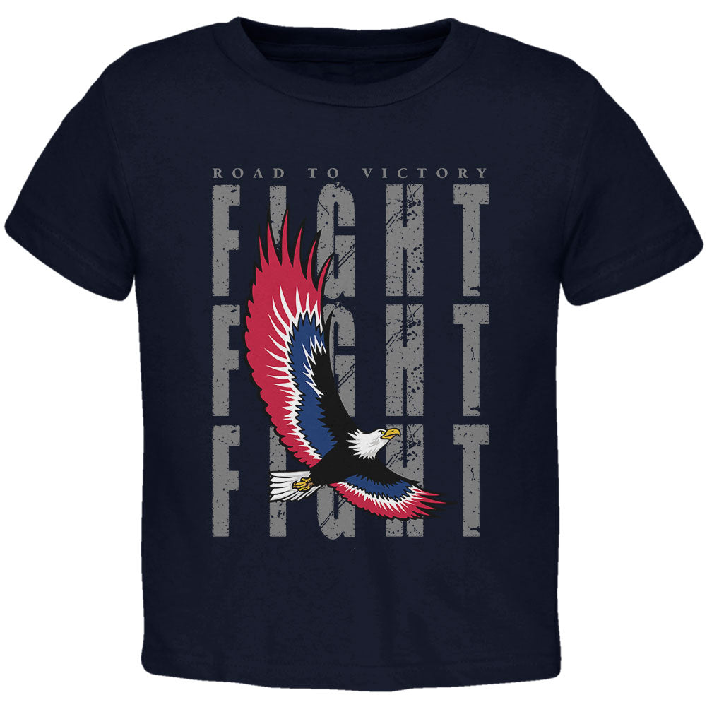 4th Of July American Road To Victory Eagle Fight Toddler T Shirt Toddler T-Shirts 4th of July 2T Navy 