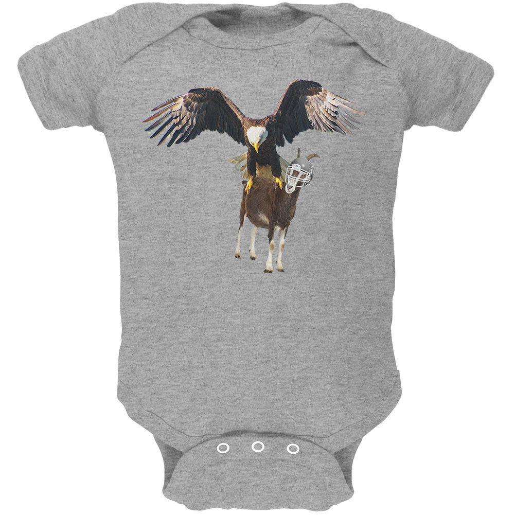 The Eagle Stops The Goat Soft Baby One Piece Baby One Piece Old Glory 0-3M Heather 