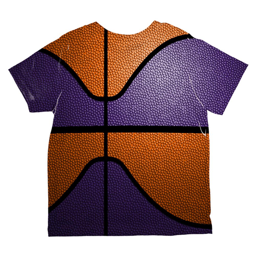 Championship Basketball Orange & Purple All Over Toddler T Shirt Toddler T-Shirts Old Glory   