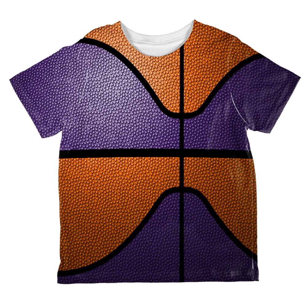 Championship Basketball Orange & Purple All Over Toddler T Shirt Toddler T-Shirts Old Glory 2T Multi 