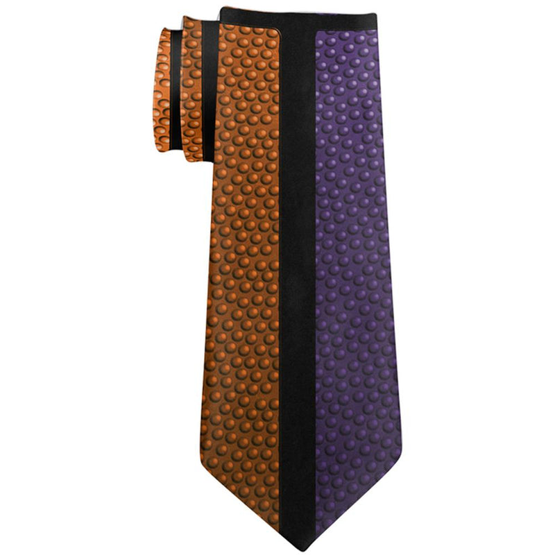 Championship Basketball Orange & Purple All Over Neck Tie Men's Neck Ties Old Glory   