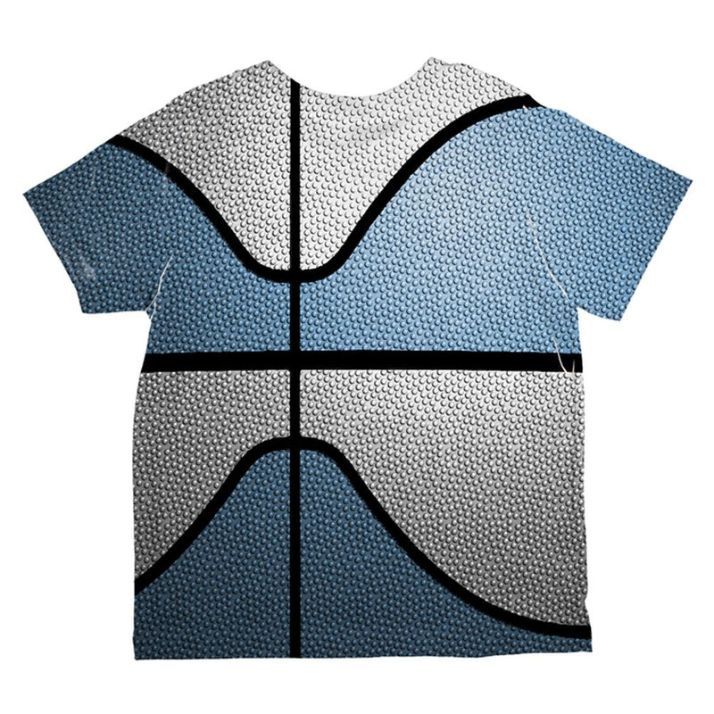 Championship Basketball Light Blue & White All Over Toddler T Shirt Toddler T-Shirts Old Glory   