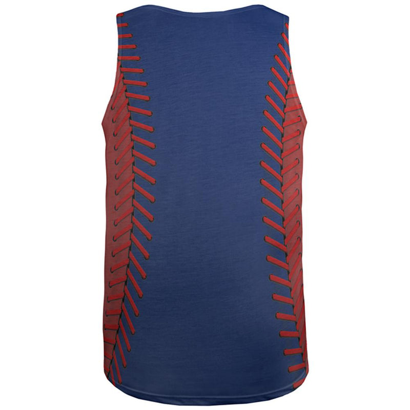 Baseball League Blue and Red All Over Mens Tank Top Men's Tank Tops Old Glory   