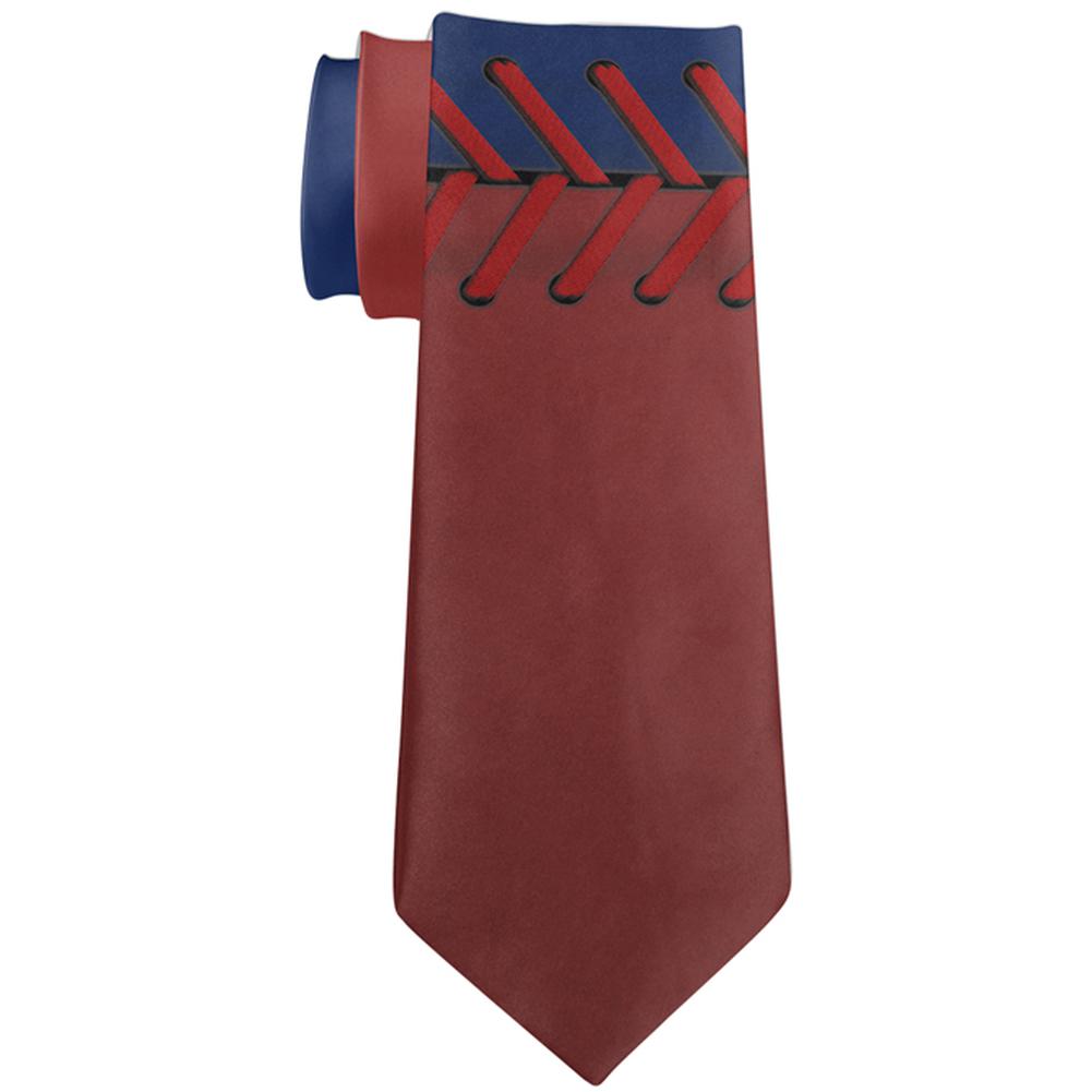 Baseball League Blue and Red All Over Neck Tie Men's Neck Ties Old Glory   