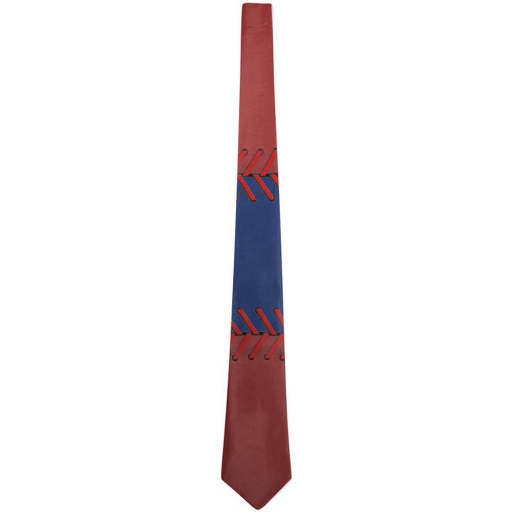 Baseball League Blue and Red All Over Neck Tie Men's Neck Ties Old Glory OS Multi 