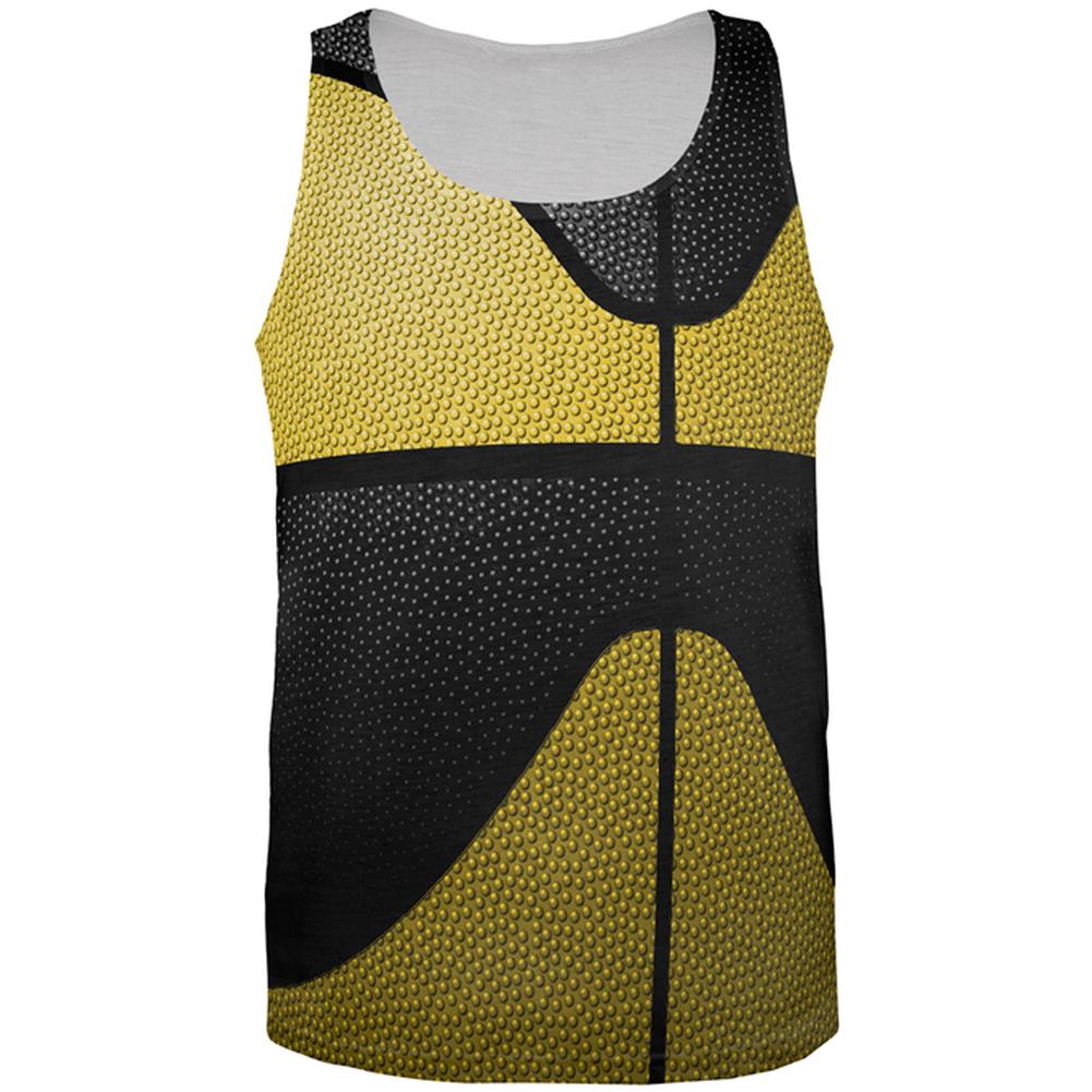 Championship Basketball Yellow & Black All Over Mens Tank Top Men's Tank Tops Old Glory 2XL Multi 