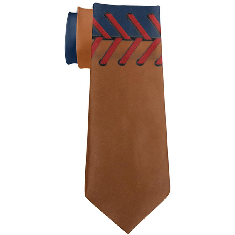 Baseball League Navy Blue and Orange All Over Neck Tie Men's Neck Ties Old Glory   