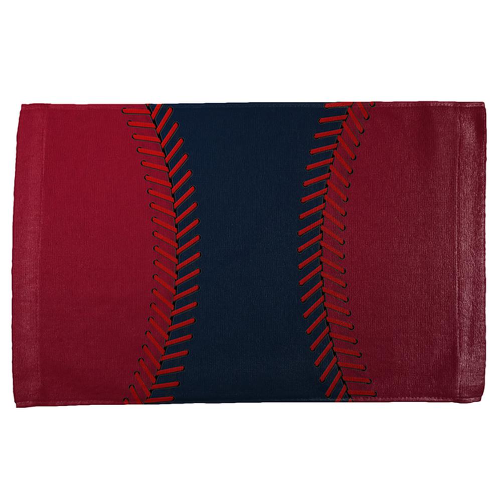 Baseball League Navy Blue and Scarlet All Over Sport Towel Hand Towel Old Glory OS Multi 