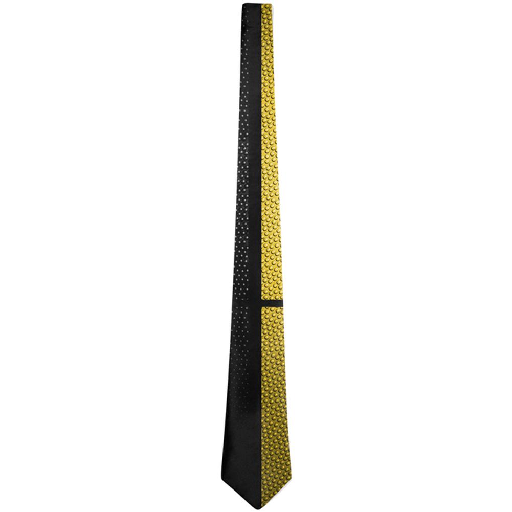 Championship Basketball Yellow & Black All Over Neck Tie Men's Neck Ties Old Glory OS Multi 