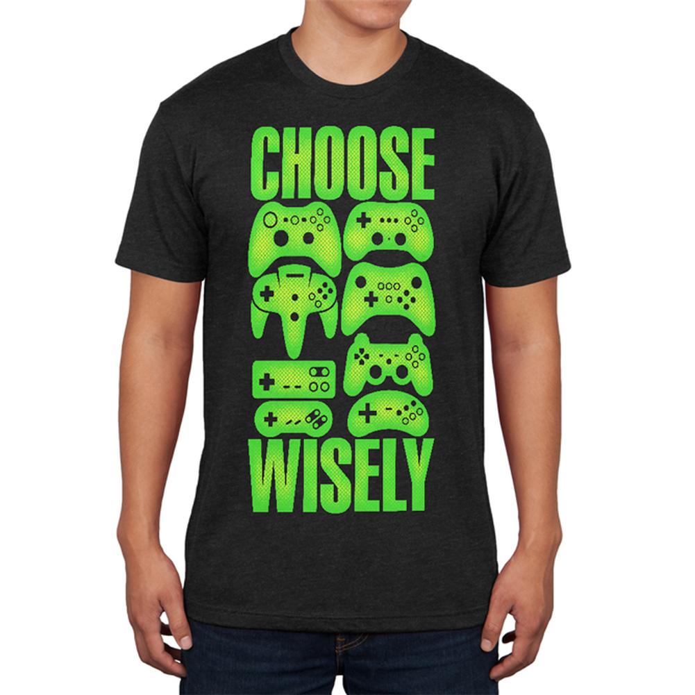 Choose Your Weapon Wisely Video Games Mens Soft T Shirt Men's T-Shirts Old Glory 2XL Vintage Black 