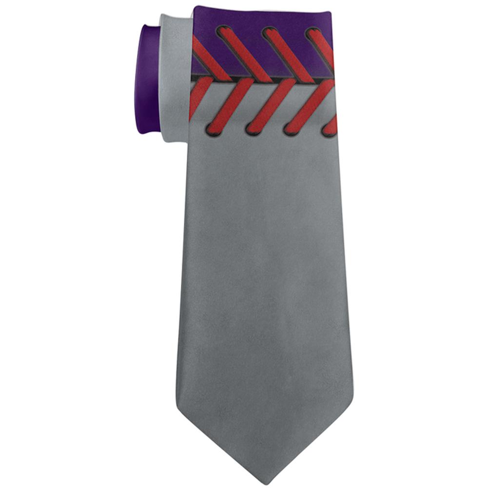 Baseball League Purple and Silver All Over Neck Tie Men's Neck Ties Old Glory   