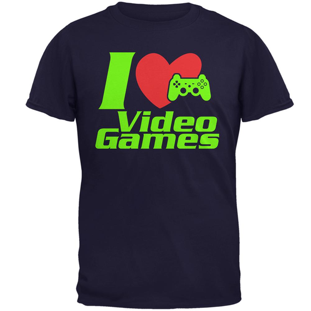 I Heart Video Games Gen 2 Mens T Shirt Men's T-Shirts Old Glory 2XL Navy 