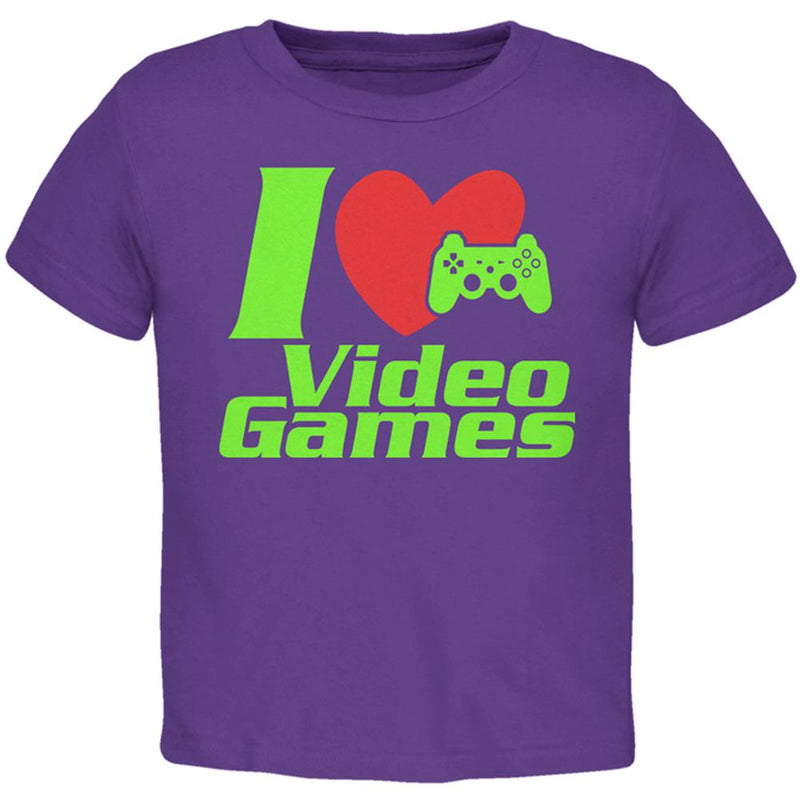 I Heart Video Games Gen 2 Toddler T Shirt Toddler T-Shirts Old Glory 2T Purple 