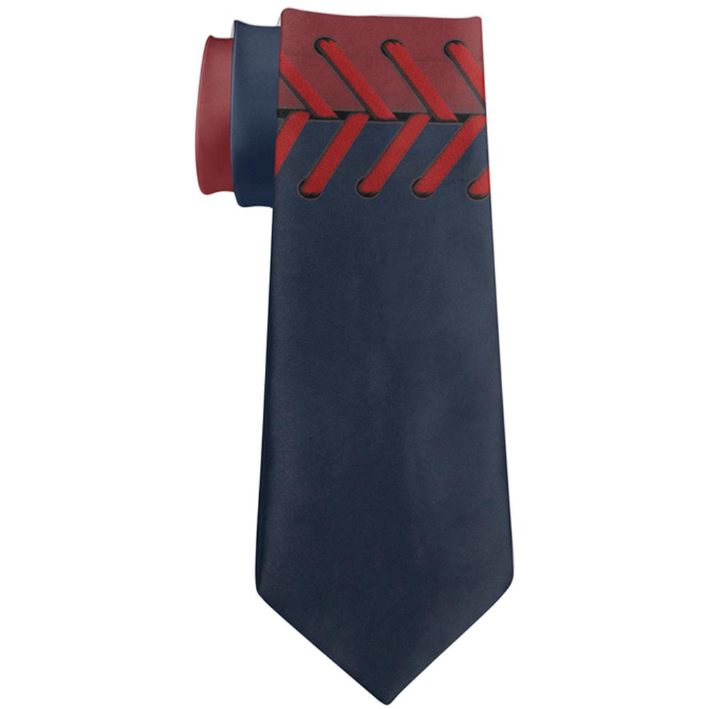 Baseball League Red and Navy Blue All Over Neck Tie Men's Neck Ties Old Glory   