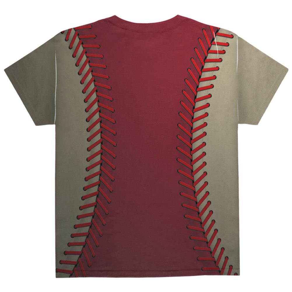 Baseball League Red and Sand All Over Youth T Shirt Youth T-Shirts Old Glory   