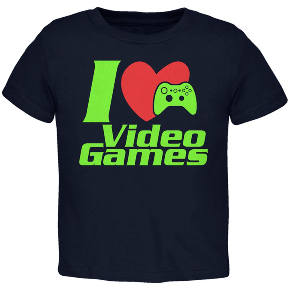 I Heart Video Games Gen 3 Toddler T Shirt Toddler T-Shirts Old Glory 2T Navy 