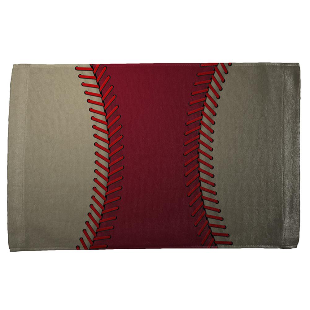 Baseball League Red and Sand All Over Sport Towel Hand Towel Old Glory OS Multi 