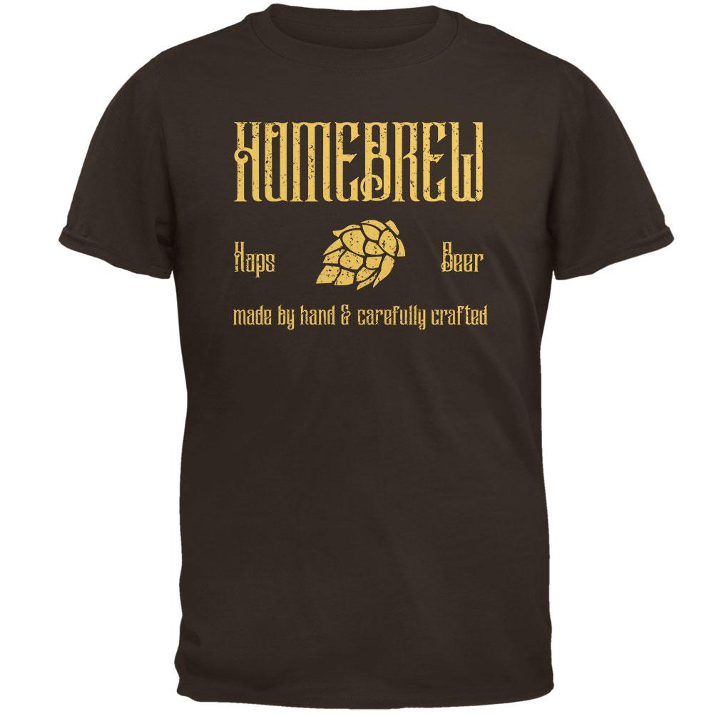 Homebrew Hops Beer Hand Crafted Mens T Shirt Men's T-Shirts Old Glory 2XL Brown 