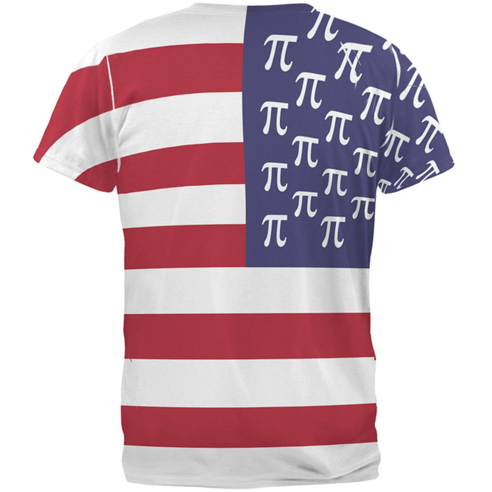 4th of July American Pi Flag All Over Mens T Shirt Men's T-Shirts Old Glory   