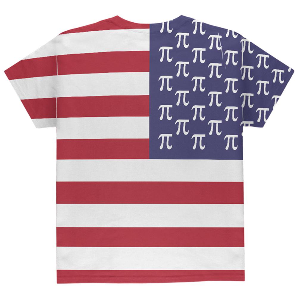 4th of July American Pi Flag All Over Youth T Shirt Youth T-Shirts Old Glory   