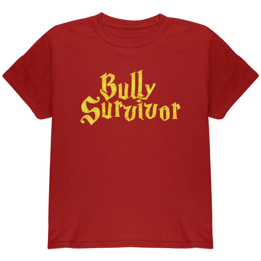 Bully Survivor Youth T Shirt Youth T-Shirts Old Glory LG Cardinal Red 