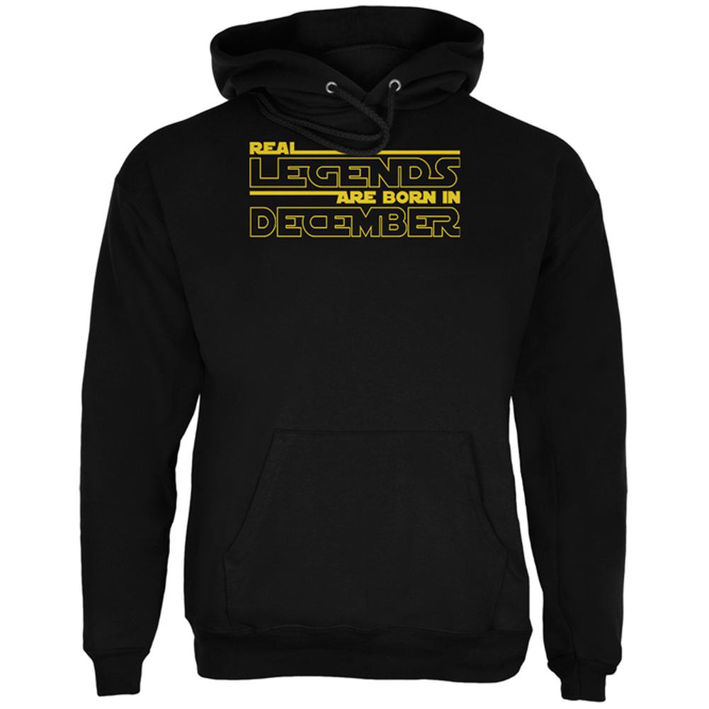 Real Legends are Born in December Mens Hoodie Men's Hoodies Old Glory 2XL Black 