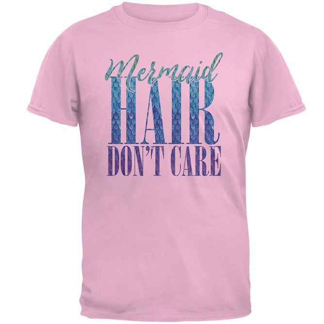 Mermaid Hair Don't Care Mens T Shirt Men's T-Shirts Old Glory 2XL Light Pink 