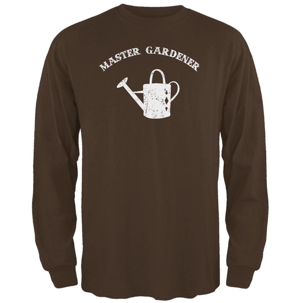 Mother's Day Master Gardener Distress Mens Long Sleeve T Shirt Men's Long Sleeves Old Glory 2XL Brown 