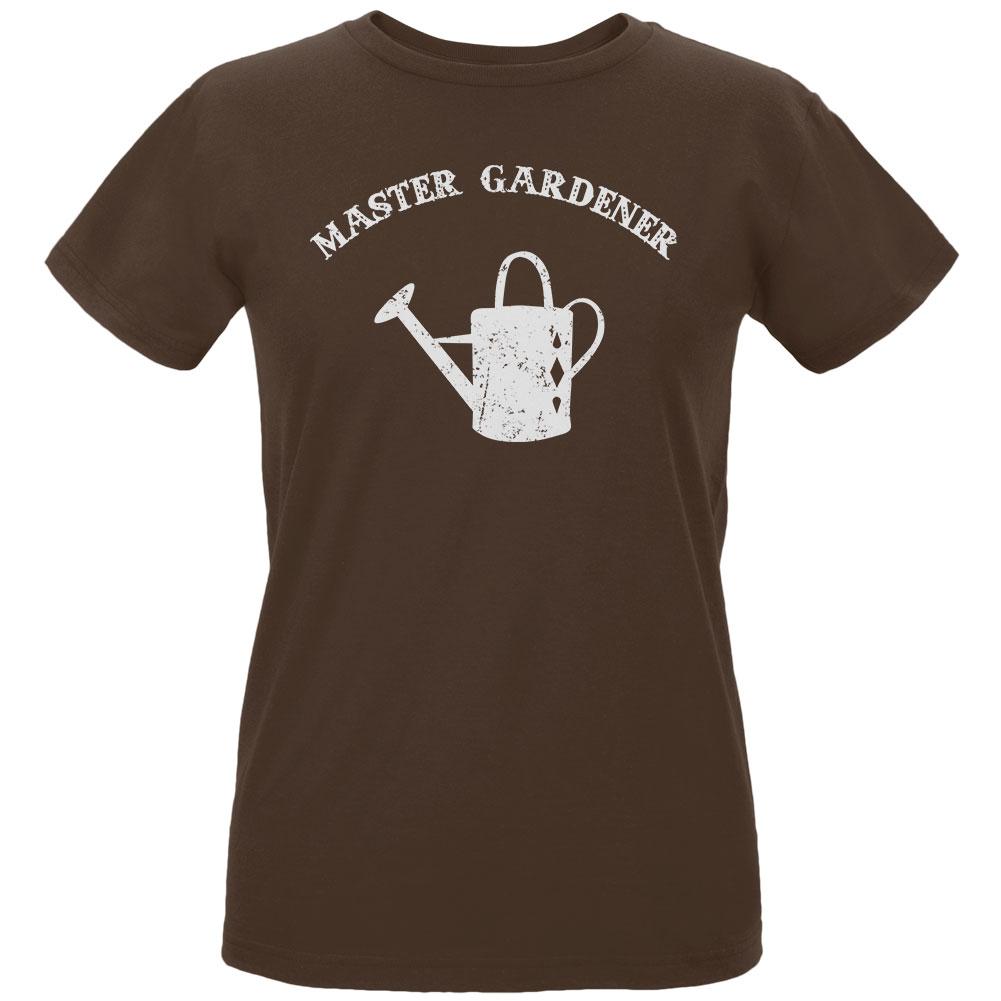 Mother's Day Master Gardener Distress Womens Organic T Shirt Women's T-Shirts Old Glory LG Chocolate 