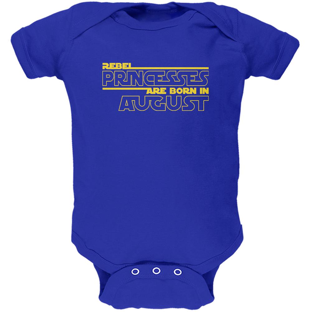 Rebel Princesses are Born in August Soft Baby One Piece Baby One Piece Old Glory 0-3M Royal 