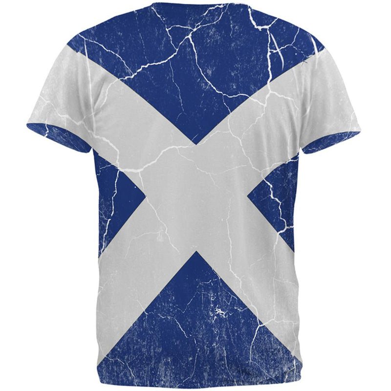 Scottish Flag Distressed Grunge Scotland All Over Mens T Shirt Men's T-Shirts Old Glory   
