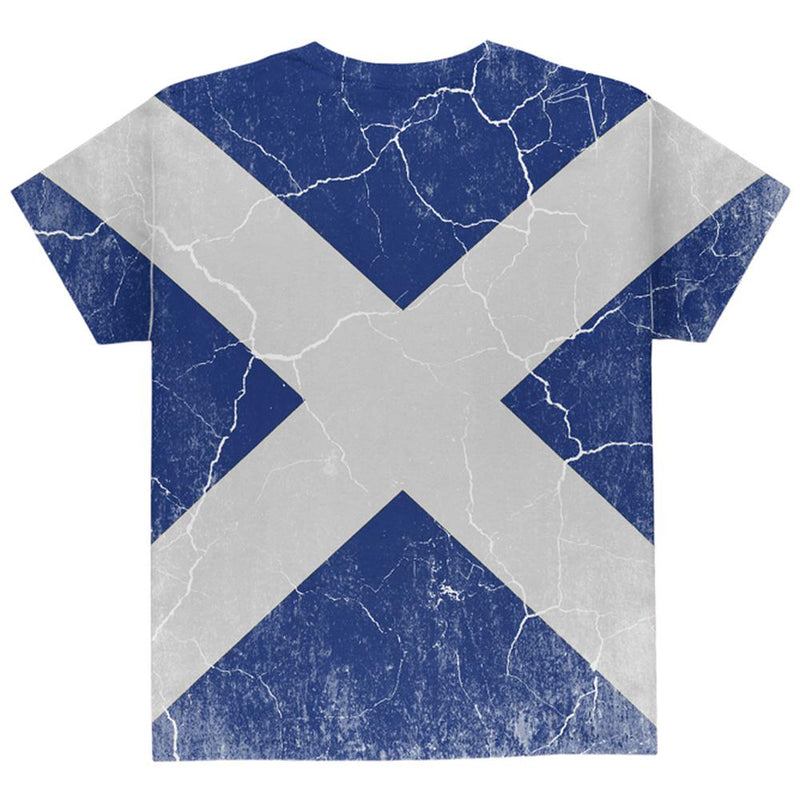 Scottish Flag Distressed Grunge Scotland All Over Youth T Shirt Youth T-Shirts Old Glory   