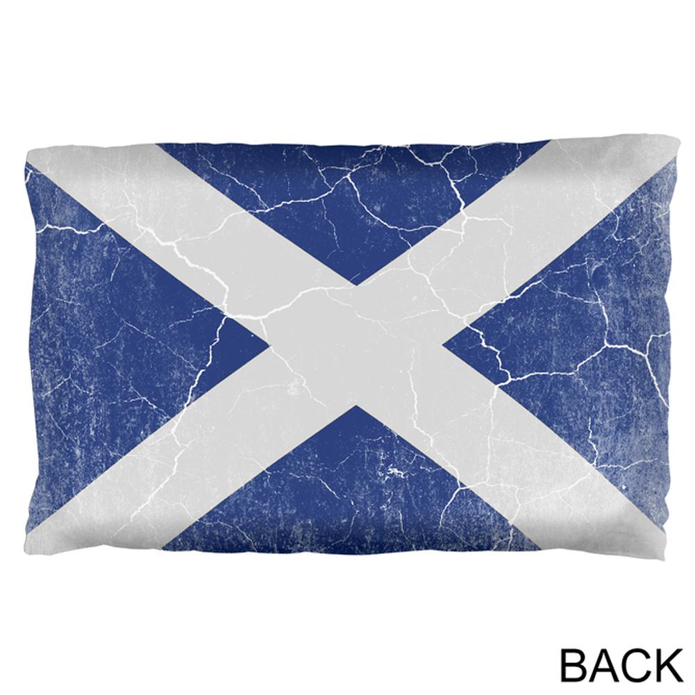 Scottish Flag Distressed Grunge Scotland Pillow Case Pillowcases Old Glory   