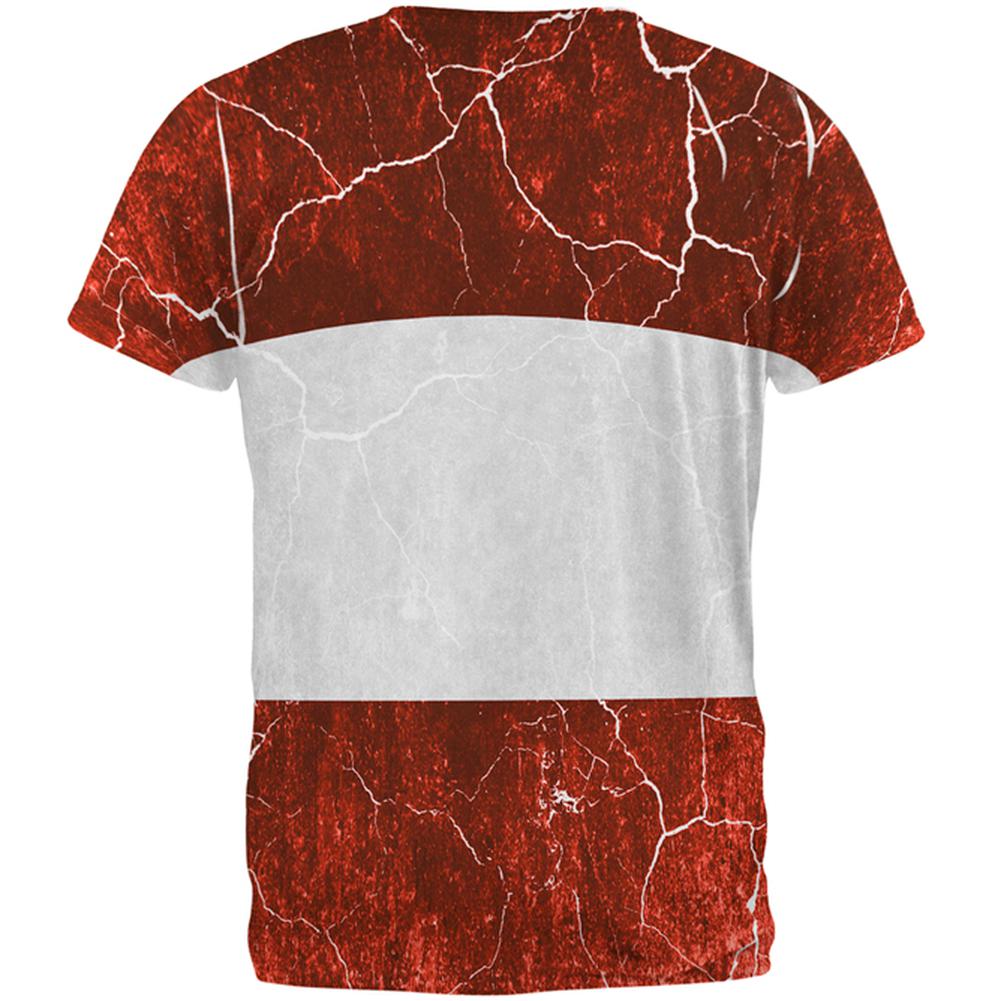 Austrian Flag Distressed Grunge All Over Mens T Shirt Men's T-Shirts Old Glory   