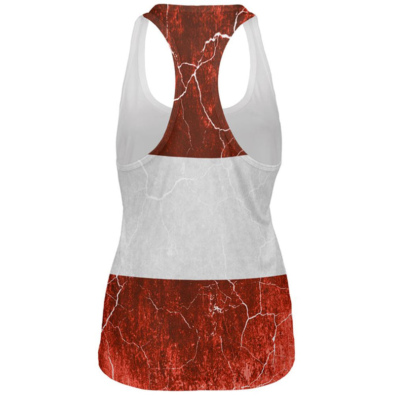 Austrian Flag Distressed Grunge All Over Womens Work Out Tank Top Women's Tank Tops Old Glory   