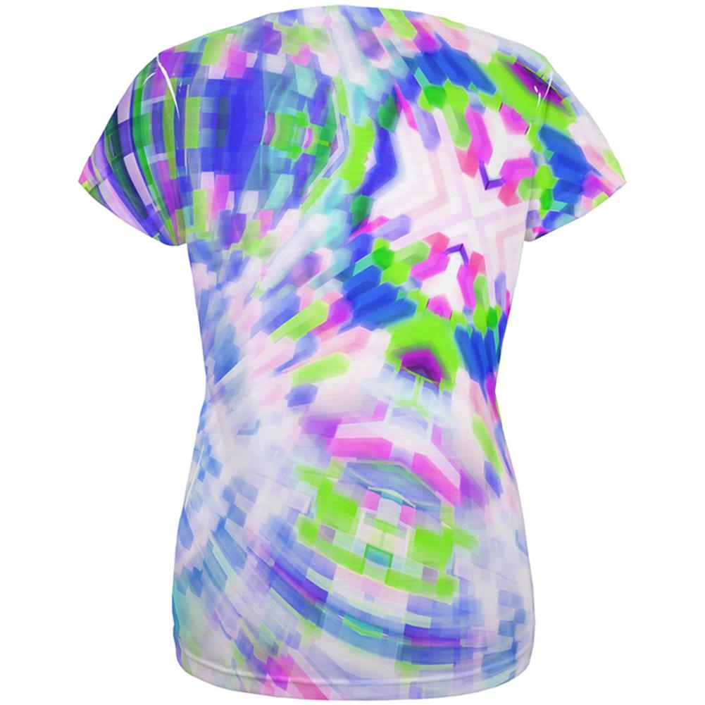 EDM DJ Retro Gamer Acid Trip All Over Womens T Shirt Women's T-Shirts Old Glory   