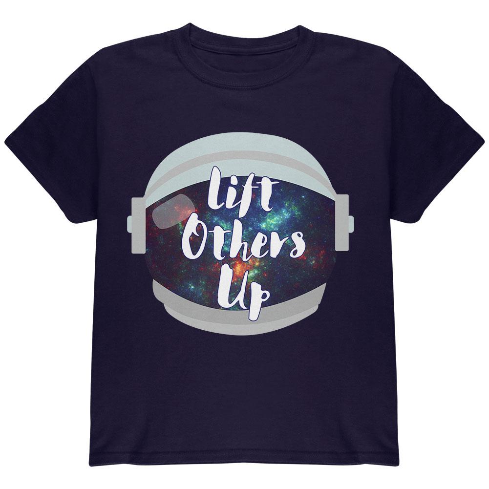 Anti-Bullying Astronaut Space Lift Others Up Youth T Shirt Youth T-Shirts Old Glory LG Navy 