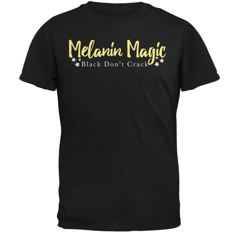 Black History Month Melanin Magic Black Don't Crack Mens T Shirt Men's T-Shirts Old Glory 5XL Black 