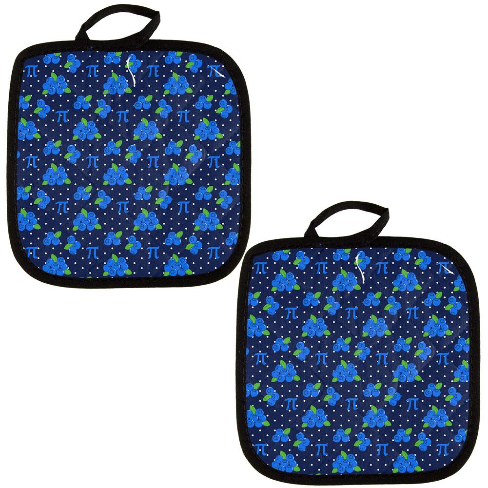 Blueberry Pi Day Pattern All Over Pot Holder (Set of 2) Pot Holders Old Glory OS Multi 